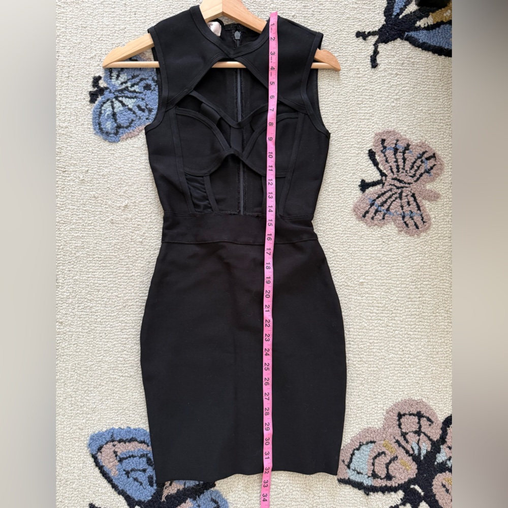 House of CB Aravena Cutout Bandage Bodycon Black Mini Dress - Picture 8 of 8